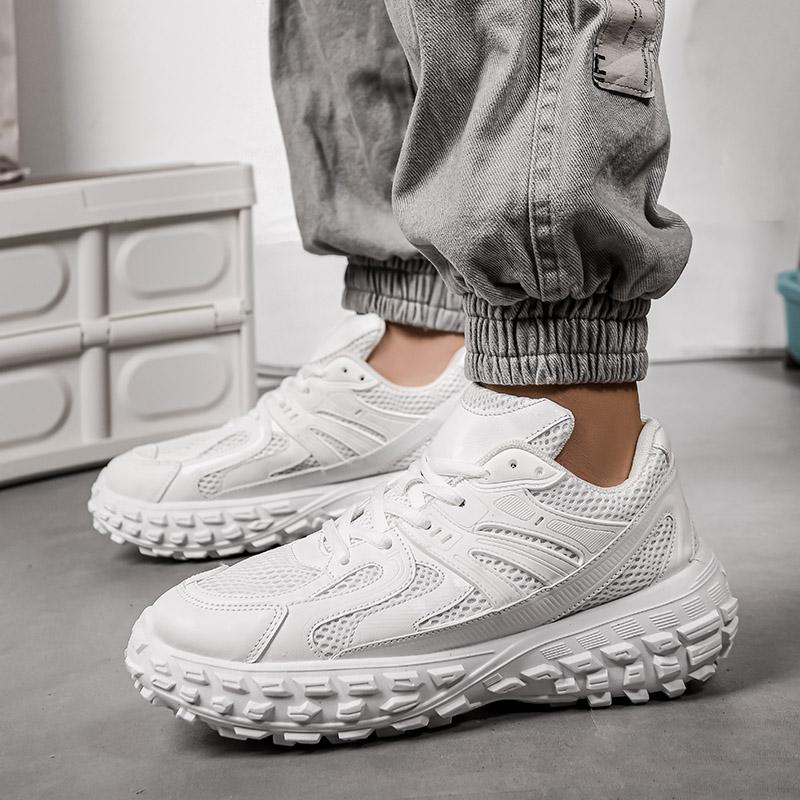 New fashion tire sole personality men's shoes teenagers popular running shoes breathable thick sole increase tide shoes