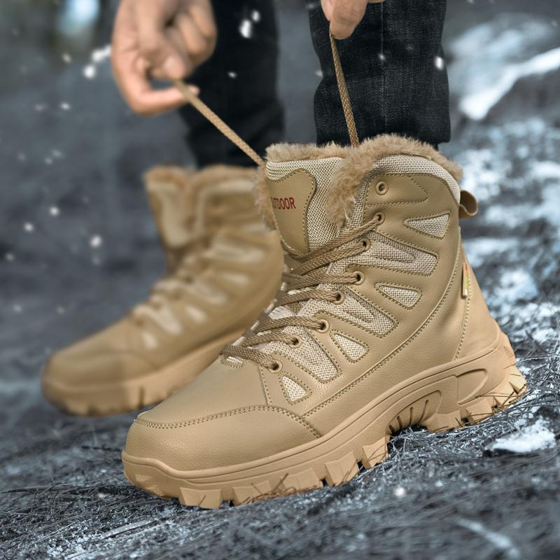 39-48 Plus Size Russian Style Winter Boots Waterproof Outdoor Ankle Boots For Men Snow Boots High Men Footwear