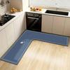 L-Shaped Bathroom Mat Anti-slip Kitchen Corner Carpet Luxury Kitchen Rug  For Home Corner