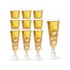 50 Pack White Plastic Champagne Glasses - 5.5 Oz Disposable Champagne Glasses For Weddings, Birthday Parties, Receptions