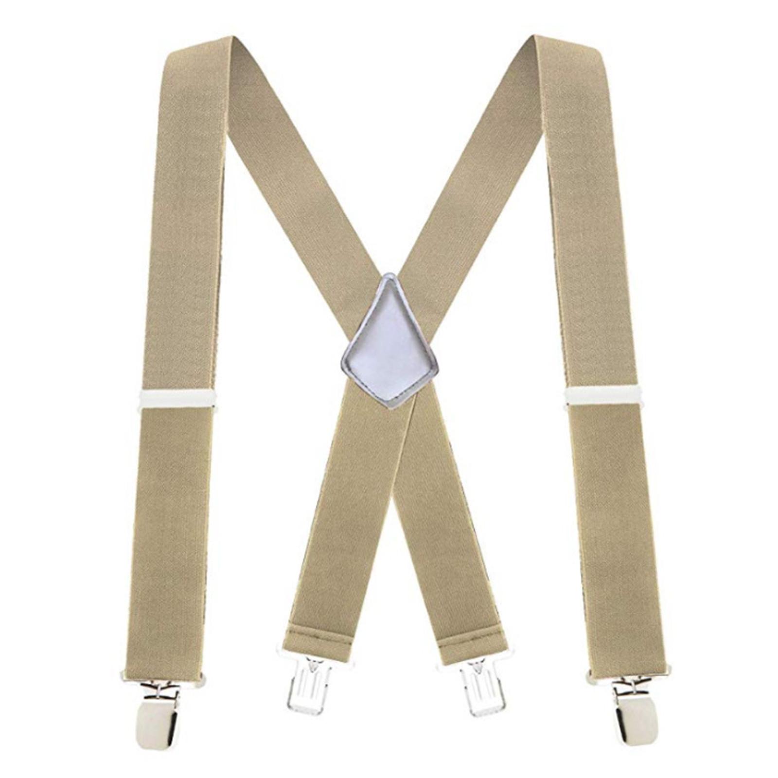 

Подтяжки для мужчин, широкие регулируемые мужские подтяжки X-Back с прочным зажимом для работы One Size