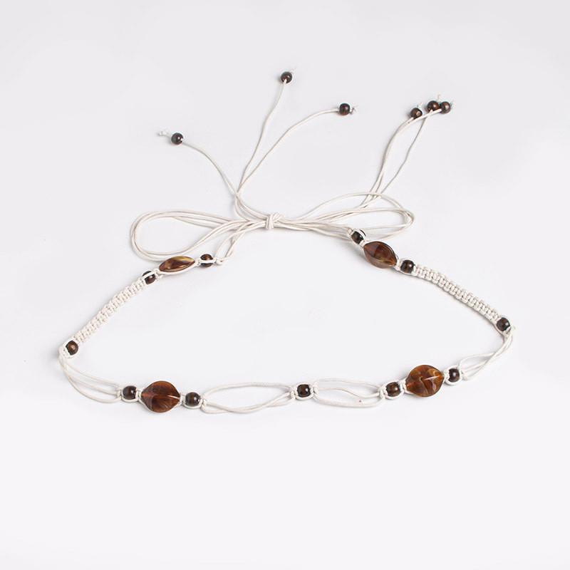 Style Bohemian Bead Decoration Women Casual Weaving Waist Chain For Daily