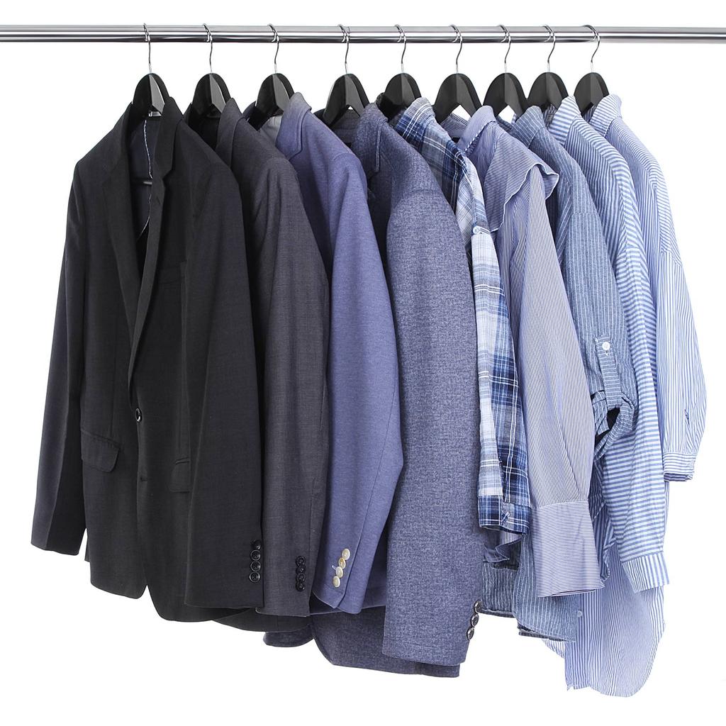 SONGMICS Wooden Hangers, Set of 10, Coat Hangers, Clothes Hangers, with Shoulder Notches, Anti-Slip Trousers Bar, 360 Degrees Swivel Hook, for Suits