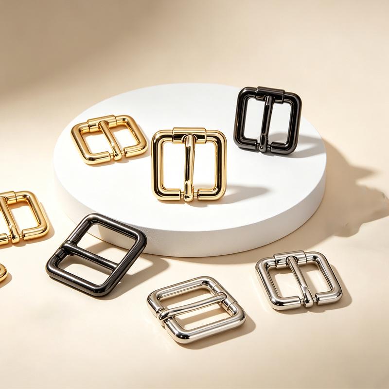 Die-Casting Zinc Alloy Pin Buckle for Leather Shoulder Strap and Webbing Adjustment