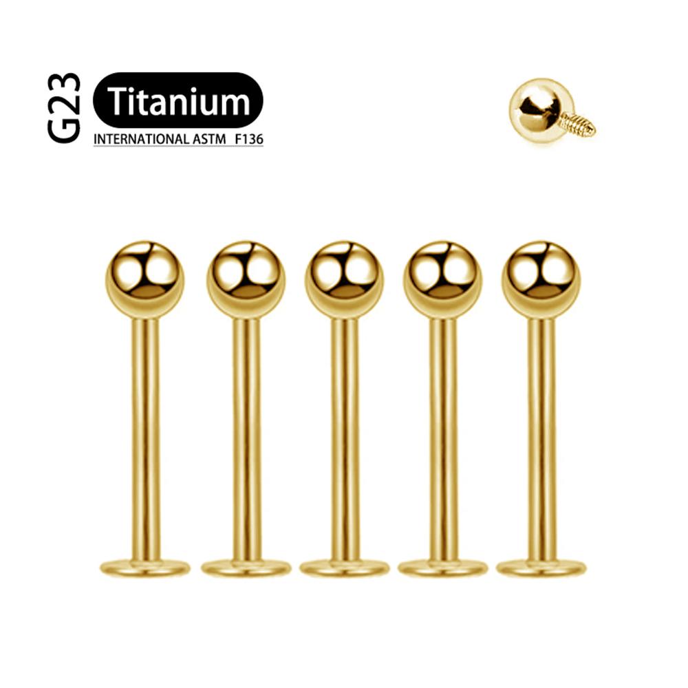 5Pcs Implant Grade F136 Titanium Gothic Spike Labret Tragus Helix Bar Lip Bar Rings Stud Cartilage Ear Piercings Body Jewelry