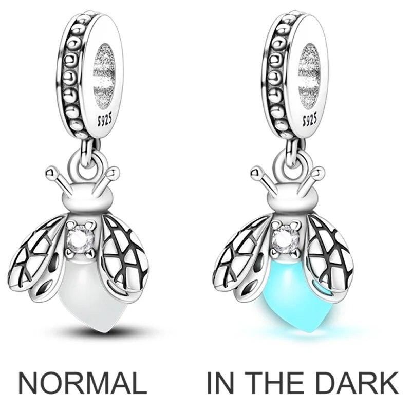 Colorful Zirconium Charms Bead 925 Sterling Silver Dragon Butterfly Dangle FitNew Bracelet Necklace DIY Jewelry Marking