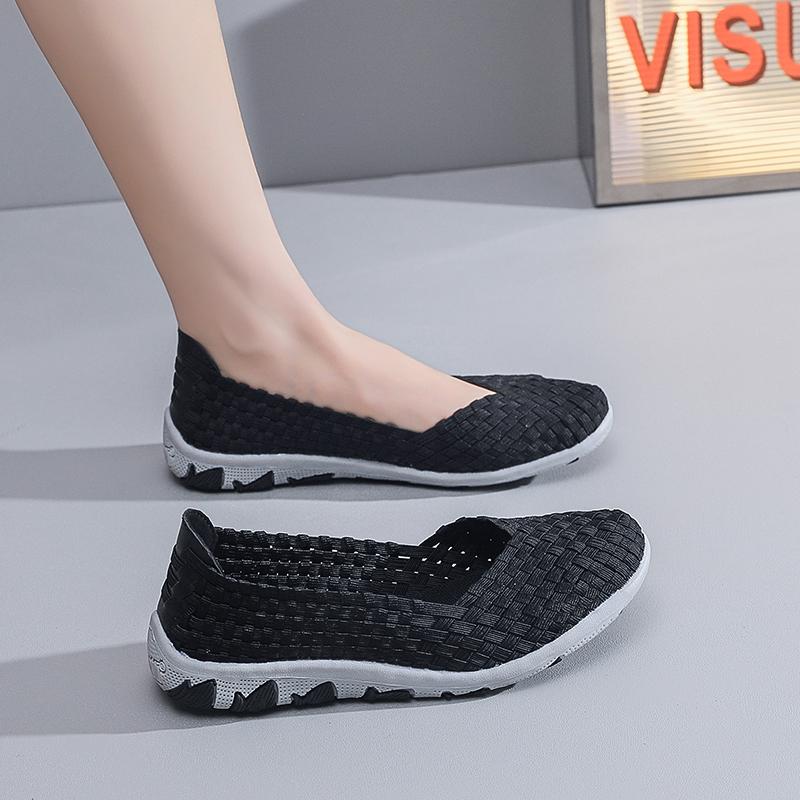 Summer Women Sneakers Comfort Casual Nurse Plus Size Flats Loafers Soft Beach Walking Sports Shoes Lightweight Slip On