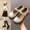 Mary Jane women's shoes 2025 new British style loafers women's spring small leather shoes French retro thick heel single shoes