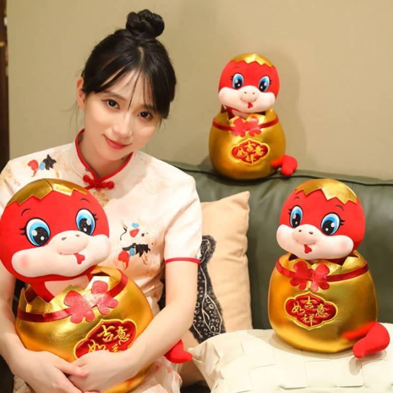 Adorable Plush Snake Toy For Year Of The Snake Celebrations Soft And Cuddly Design
