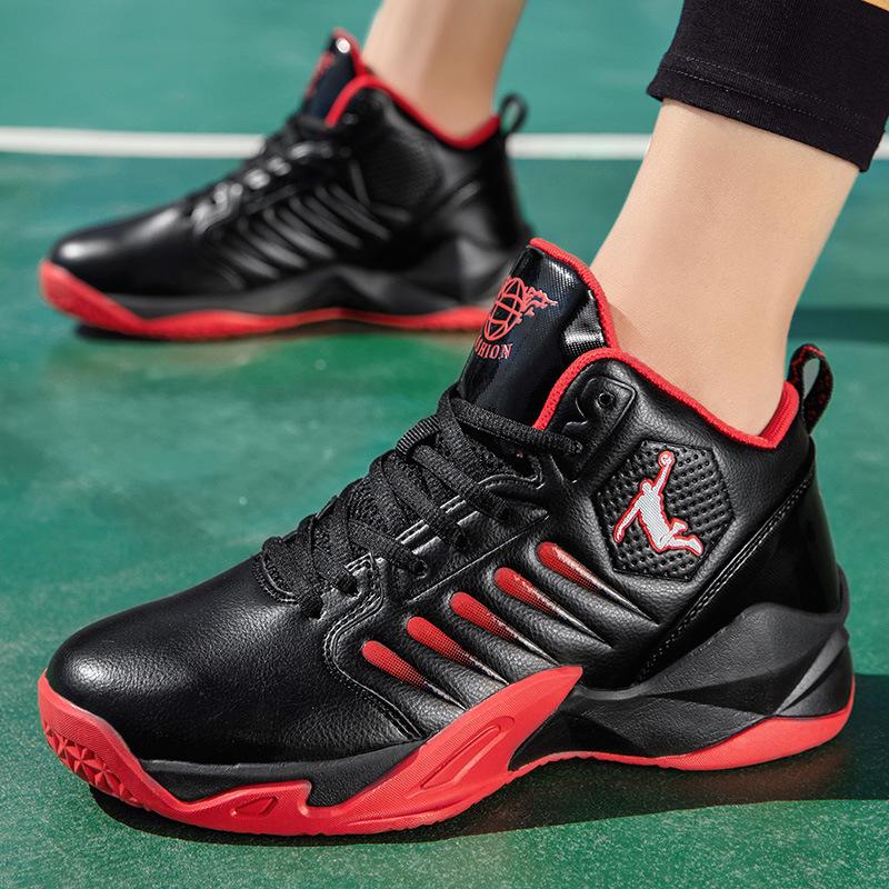 Basketball Shoes High Top Non-slip Aj Student Leather Sports Shoes Casual Sneakers