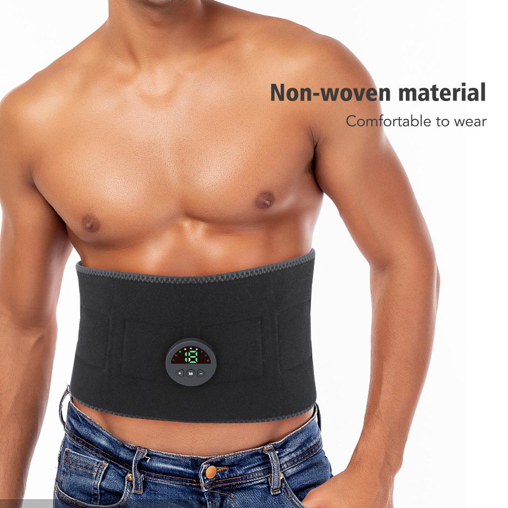 Fitness Electric Abdominal Massager Body Slimming Belt Muscle Massager USB Recharge Waist Trainer Weight Loss Device