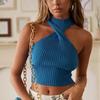 Women's Summer Hanging Neck Twisted Knit Casual Vest Top