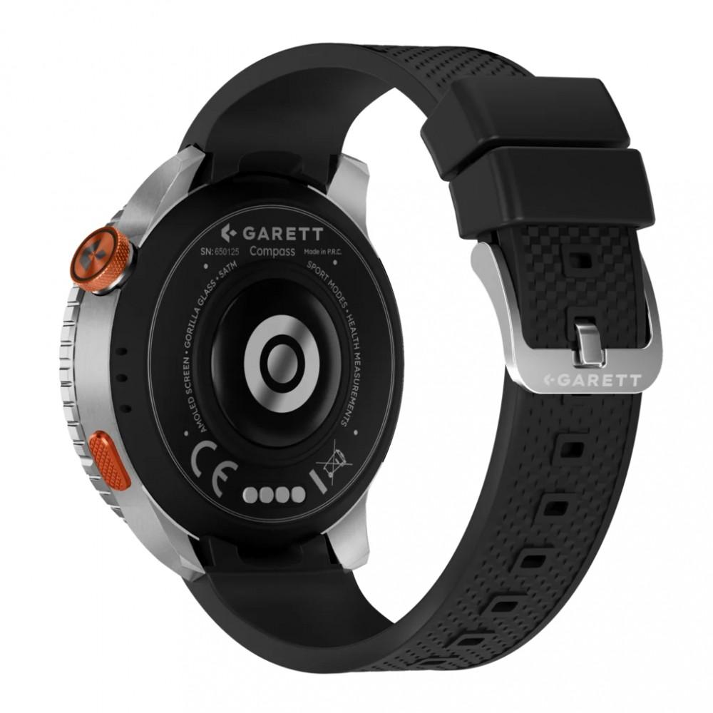 Smartwatch Kompas GPS srebrny