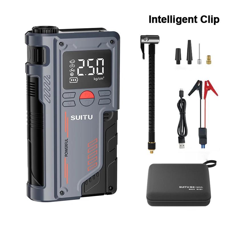 MoStar Car Jump Starter W/ Tire Inflator All In One 8000mAh Auto Air Compressor Booster Power Bank Car Battery Starters Device