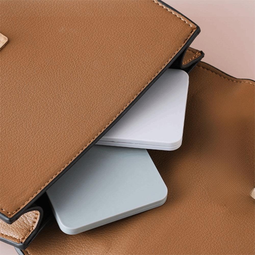 Square Hand-Held Mirror Compact Pocket Mirror Wear-Resistant Make-Up Mirror Student