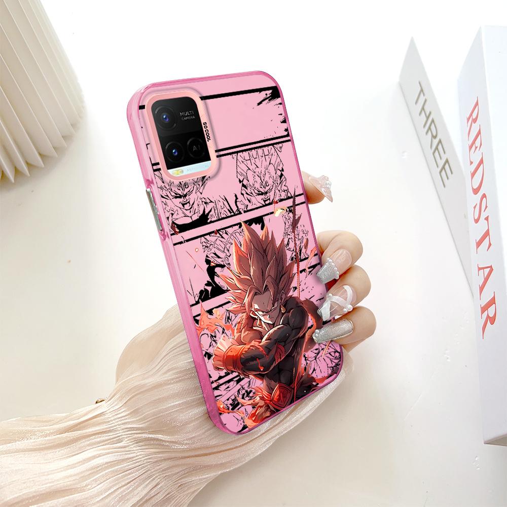 

Окрашенный узор, красочный серебристый, двухсторонний, жесткий, противоударный чехол для телефона Vivo Vivo Y02A темно-розовый