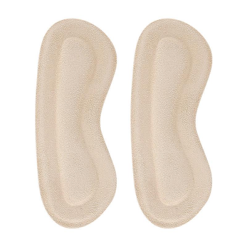 Suede Velvet Heel Stickers: Soft, Anti-Slip, Invisible Pads for High Heels and Sports Shoes, Anti-Rub, Half-Size Adjustment.