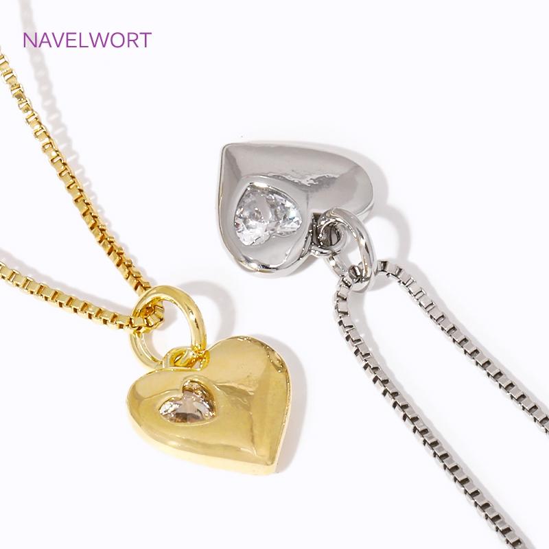 Brass Charms For Jewelry Making 18K Gold Plated Stars/Moon/Heart/Flowers Shape With Zircon Charms Pendants DIY Accessories