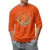 Men'S Round Neck Three-Quarters Sleeve Top Casual Fashion T-Shirt