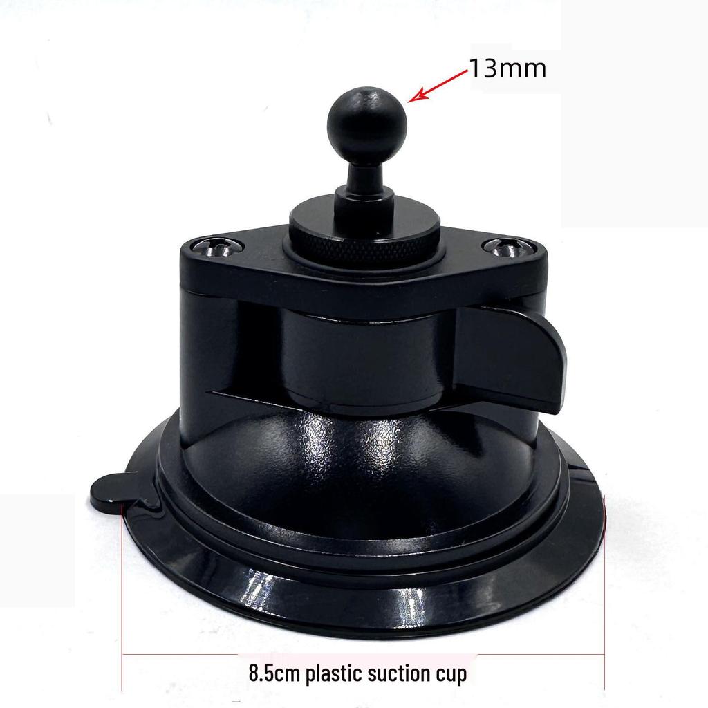 17mm Ball Head Magnetic Phone Holder with Aluminum Rod and Suction Cup Mount for Car