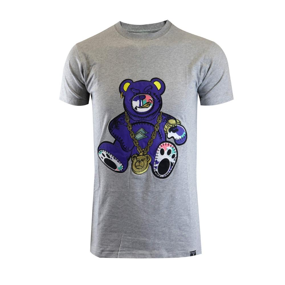 2024 American Trend Bear Printed Fashion T-Shirt Hip Hop Streetwear Men's Women's Swag Cotton Harajuku  Oversized T Shirt
