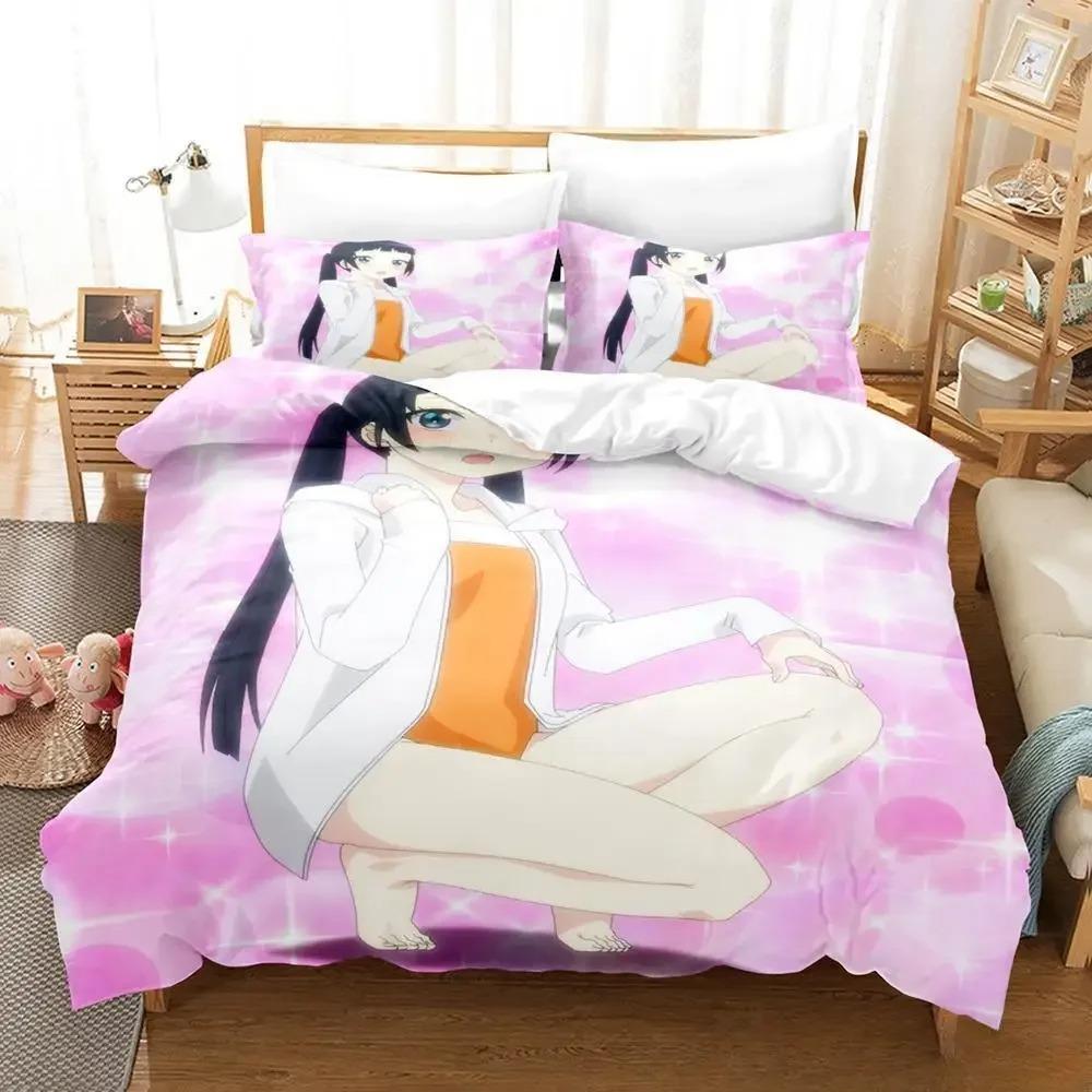 3D Anime Yo-nin Wa Sorezore Uso Wo Tsuku Bedding Set Single Twin Full Queen King Size Bed Set Adult Kid Bedroom Duvet Cover Sets