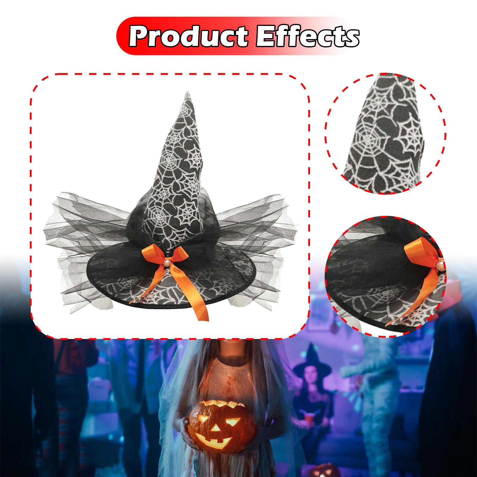 

Halloween Witch Hat Modern for Adult Pointed Cap Masquerade Carnival Holiday чёрный