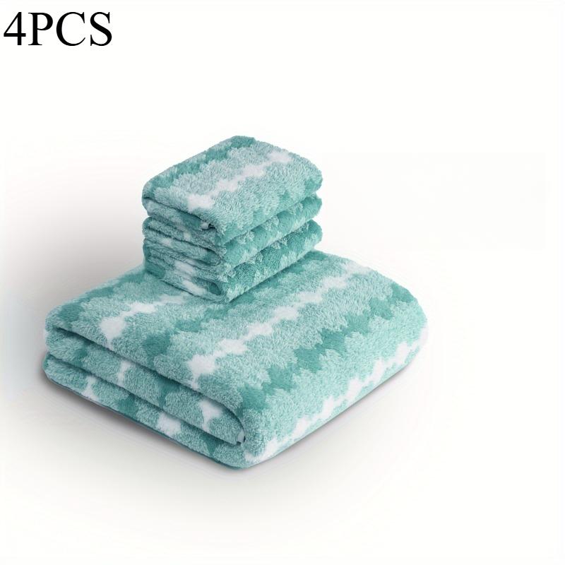 

Набор из 4 полотенец - включая 1 большое банное полотенце и 3 маленьких полотенца, подходит для женщин, очень мягкий, супервпитывающий и быстросохнущий, полотенце для лица