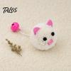 Macaron Color Cat Toy Plush Mouse Ball, Soft Fluffy Ball with Bell, Kitten Teething for Indoor Cats Boredom Relief Interactive Play Scratch-resistant