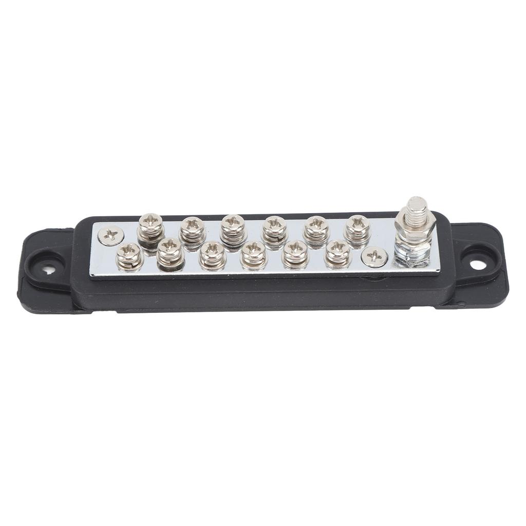 12 Terminal Waterproof Black Power Distribution Block Kit for Vehicles Tractors UTVs ATVs Trucks