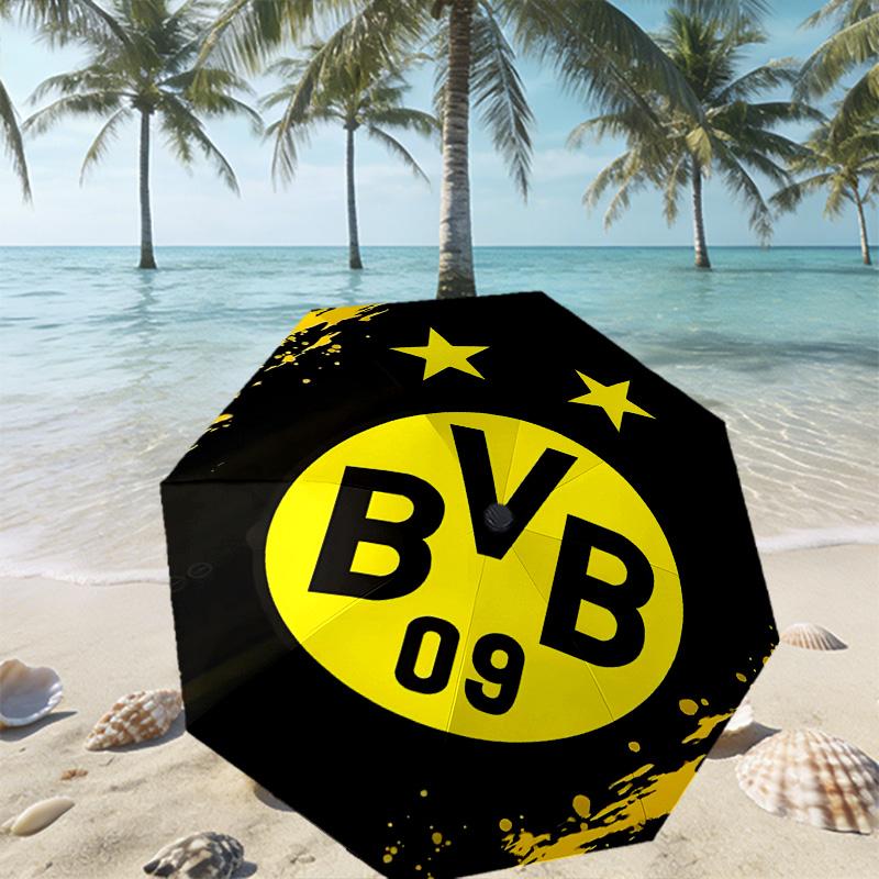 Borussia Dortmund Druckschirm Automatisches Öffnen/Schließen - Tragbares faltbares Design - Tägliche Nutzung für Reisen/Outdoor - Geschenk zum Geburtstag