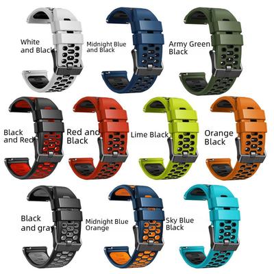 Two-Color Breathable Silicone Strap for Suunto 7D5 and Spartan Sport Watches