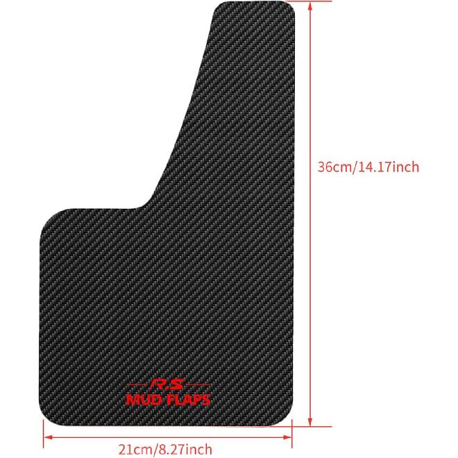 2pcs Black Universal Mudflaps for Car SUV Van 14.17x8.27in.2pcs/set Black