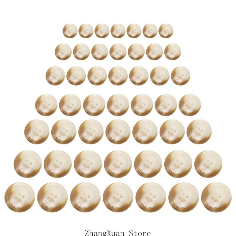 3XUF 70 Pcs Craft Buttons Round Buttons 4 Holes Buttons Resin Buttons Coat Buttons Shirt Buttons for DIY Handmade Clothes
