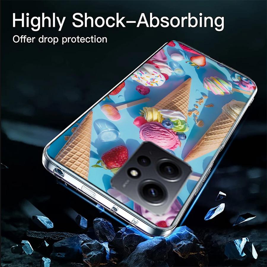 Colorful Ice Cream and Popsicles Phone Case For Redmi 12 13C 12C 15C 9 10 10C Note 13 Pro Plus 14 15 Pro 9T 9C 9A TPU Soft Cover
