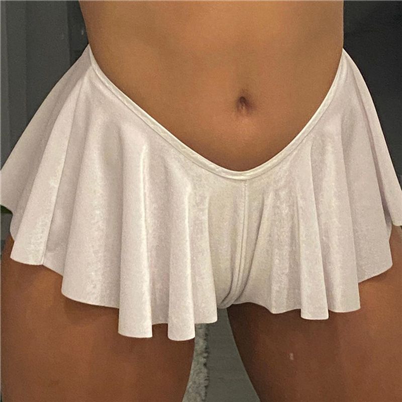 

Fashion Super Short Shorts Ruffles Culottes Women s Sexy Mini Ruffled Skirt Shorts Women White S