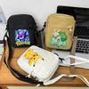 Pokemons Pikachu Shoulder Bag Small Crossbody Satchel Anime Gengar Casual Messenger Sling Bag Men Sports Pouch Boy Birthday Gift