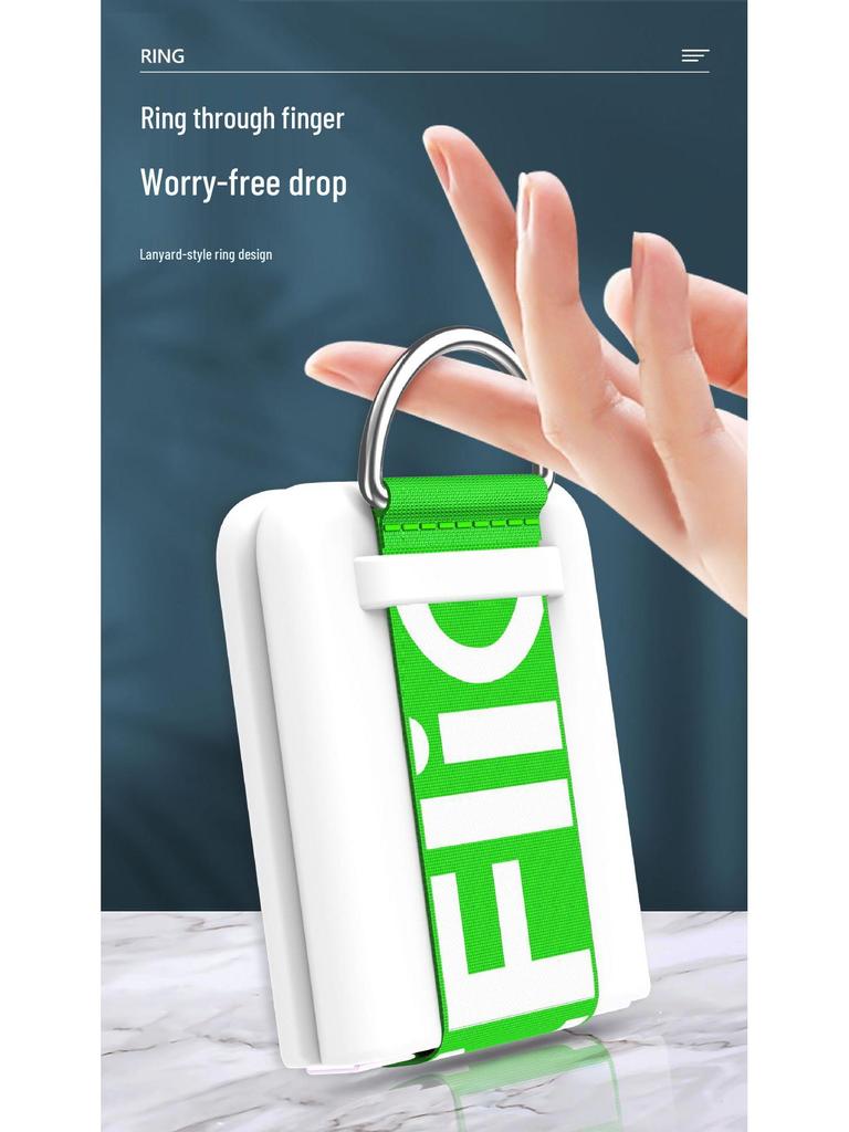 Samsung Zflip7/Huawei P50 Pocket Folding Phone Case with Letter Wrist Strap and Stand.
