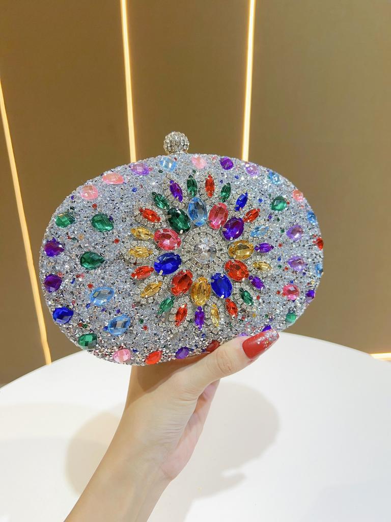 Luxurious Diamond-Encrusted Rhinestone Crossbody Small Handbag Versatile Elegant Women's Fashion Accessory