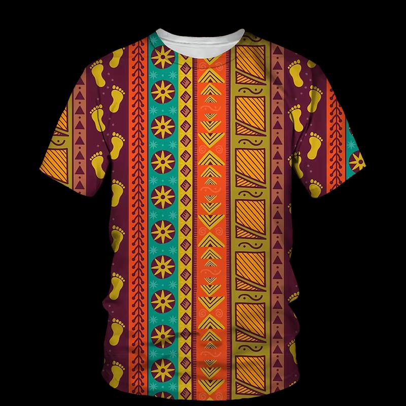Herren Damen Afrikanische T-Shirts Volksbräuche Ethnisch Stil 3D Gedruckt Mode Übergroß Kurzarm T-Shirt Kinder T-Shirts Oberteile Kleidung