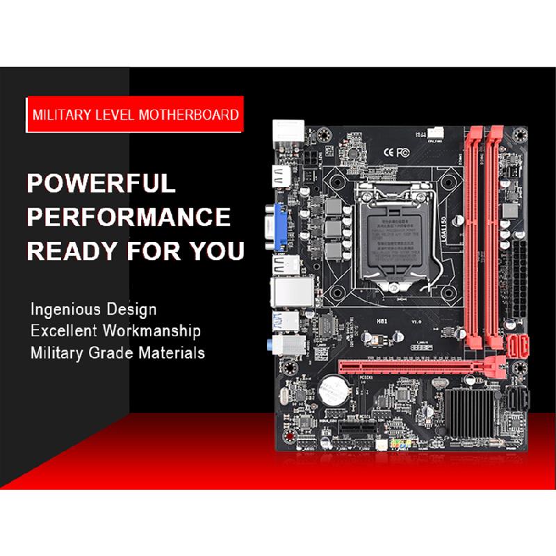 H81 Motherboard with M.2 NVME SSD, LGA 1150, Ddr3, Sata 3.0/usb 3.0/VGA/hdmi Connector