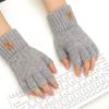 Alpaka Wolle Gestrickte Handschuhe Thermische Halbfingerhandschuhe Trendige Winter Warme Handschuhe