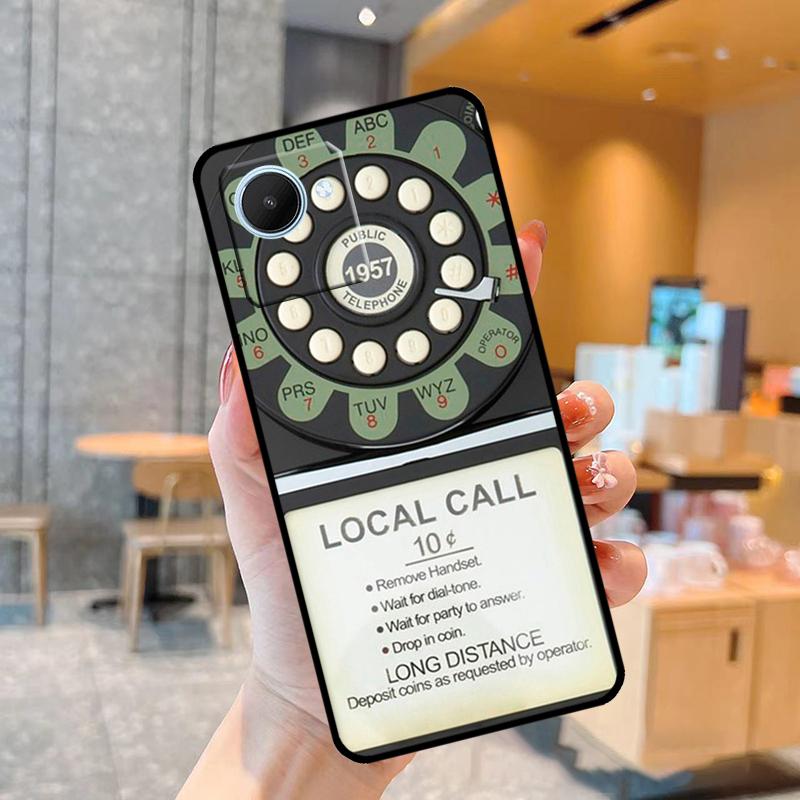 Retro Telefon Wählscheibe Fall Für Realme C55 C33 C31 C35 C30 C11 C15 C25s C21Y GT Neo 5 3T 2T 8 9 10 11 Pro Plus