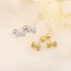 Delicate Bow Stud Earrings For Women Screw Back Cartilage Piercing Hypoallergenic Fashion Jewelry Small Exquisite Ear Bone Clip
