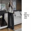 Petite Women's High-Waisted Apricot Knitted Pants - Wide-Leg, Drapey, Soft, Spring/Autumn, Fits 150cm.