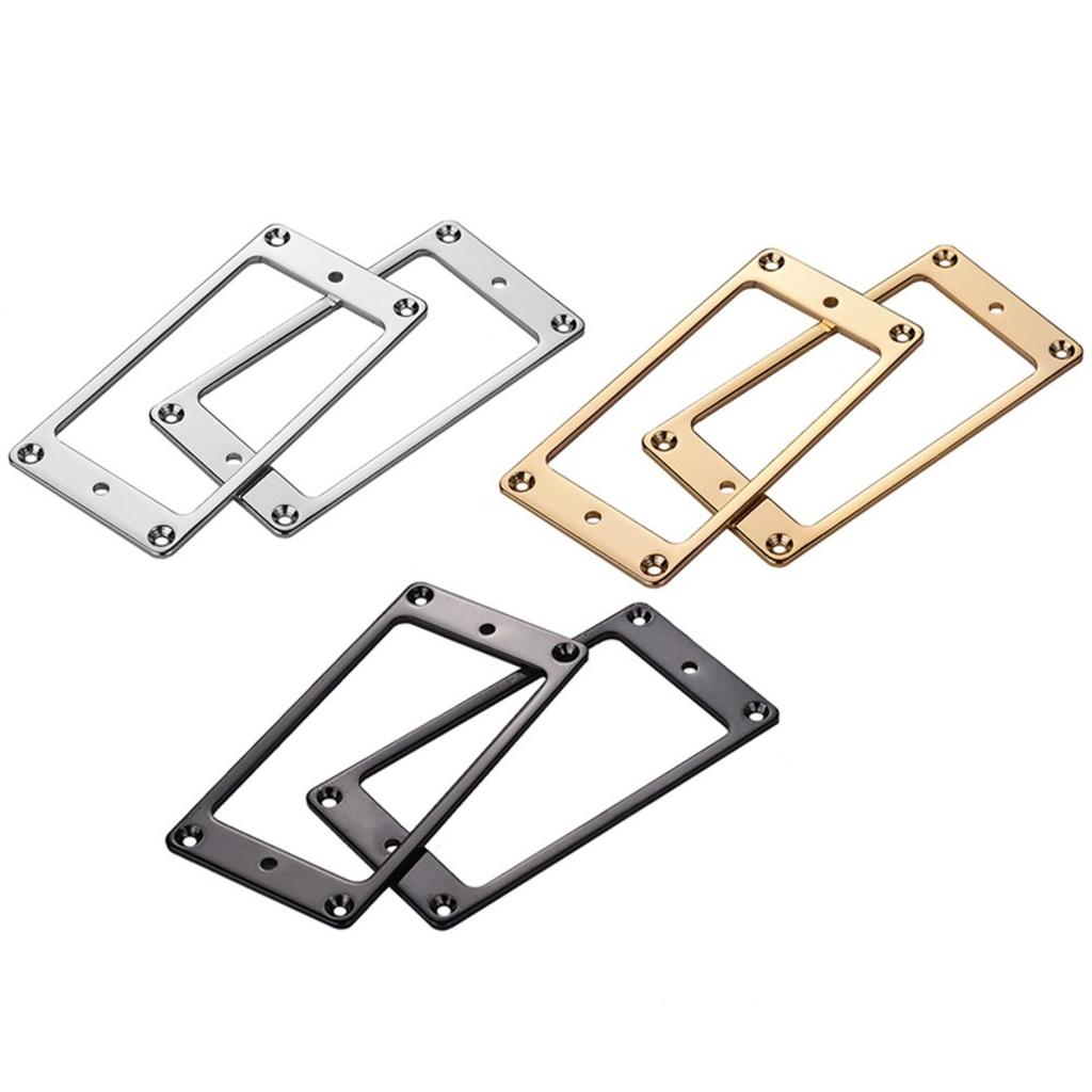 2Pcs Electric Guitar Dual Pickup Curved / Flat Humbucker Pickup Mounting Frames / Rings Les Paul LP Guitar Accessories