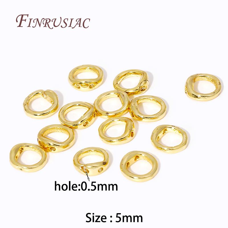 Crimp Beads For Jewelry 18K Gold Plated Crimps Cover Findings For DIY Bracelets Accessories Bead Tip Ball Chain Connectors