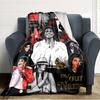 Name Custom King of Pop Print Flannel Blanket High Quality Warm Comfortable Cover for All Seasons Perfect for Gifts Home Decor