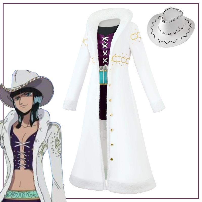 ONE PIECE Robin cosplay costume big fur collar Robin one piece Nicole Robin cosplay costume