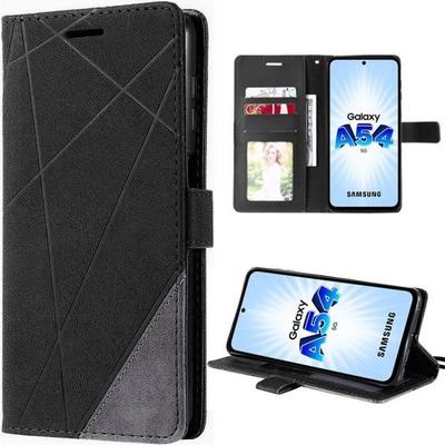 Case for Samsung Galaxy A54 5G Flip Case Soft PU Leather Elegant Black